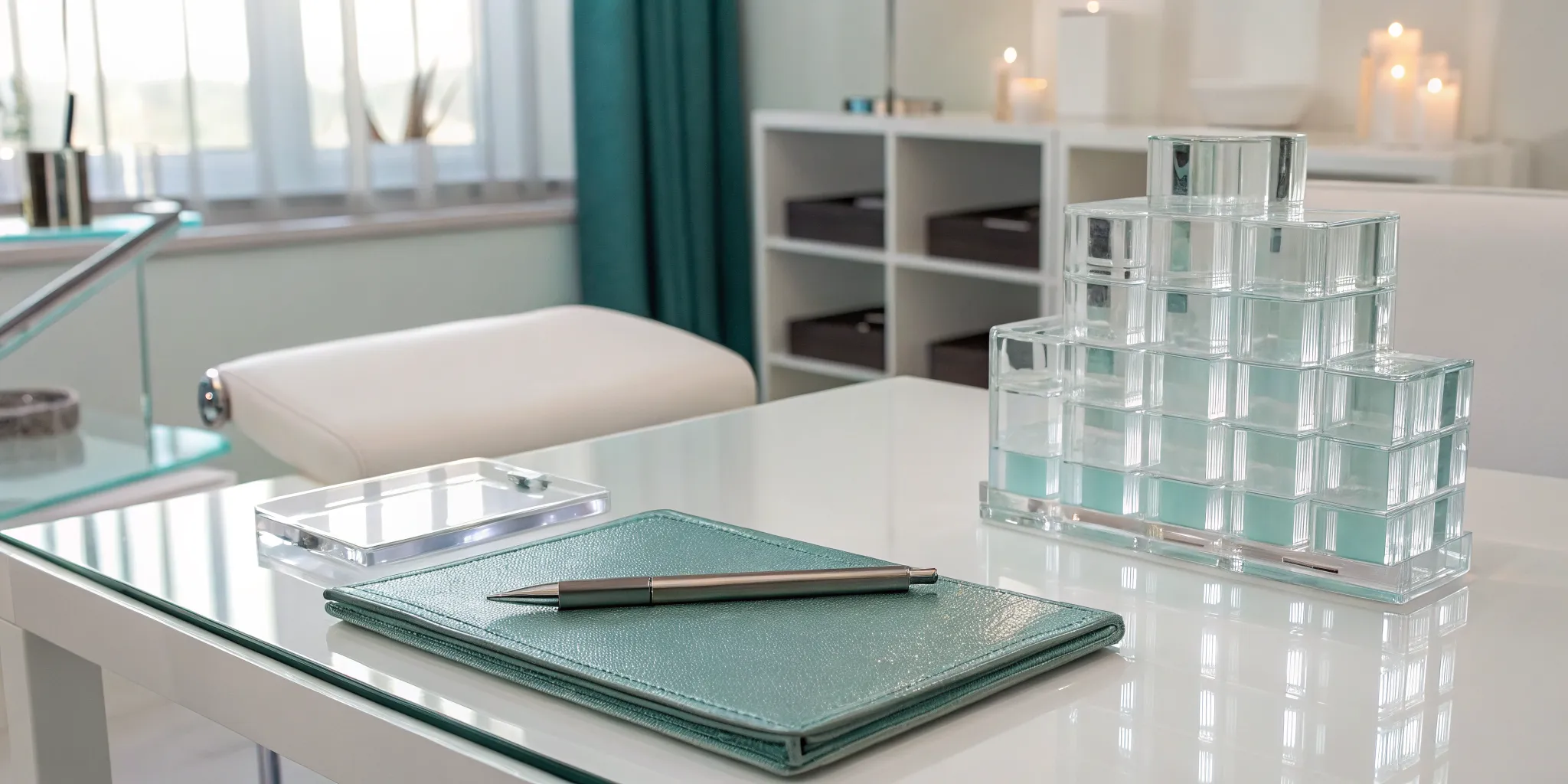 A price list for laser depilation treatment on a clinic desk.